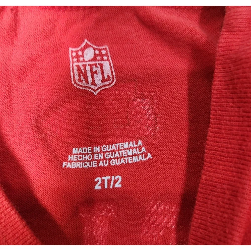 NFL Kansas City Chiefs Travis Kelce 87 Toddler Red Graphic T-Shirt Size 2T